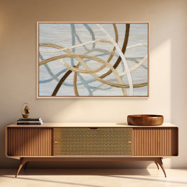 Gold Thread Knot Symbolizing Resolution Framed Canvas Print, Law Office Art, Office Wall Art, Office Decor, Fine Art, Counsel, LOA-3x2-46