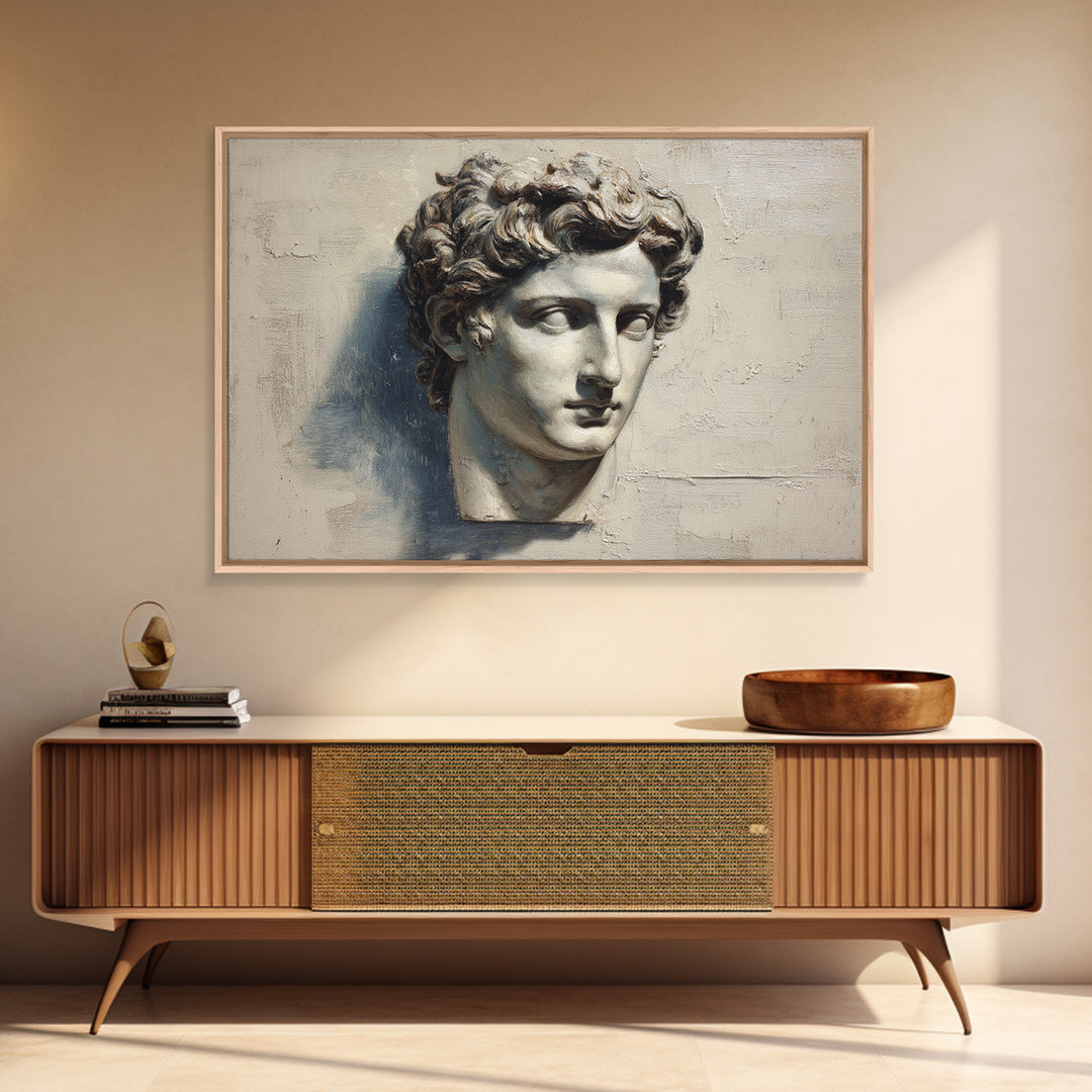 Classical Statue Bust Canvas Print, Law Office Art, Office, Office Decor, Abstract Art, Counsel, Butterfly Print, Lawyer, LOA-3x2-52
