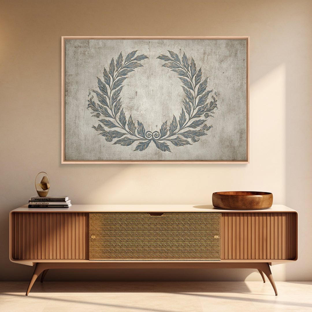 Roman Laurel Wreath Canvas Print, Law Office Art, Teen Girl Room Decor, Office Decor, Fine Art, Counsel, Luxury Decor, LOA-3x2-84
