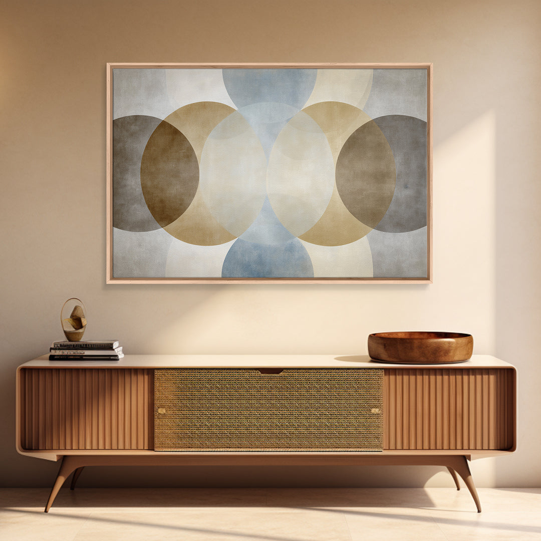 Balanced Geometric Forms Symbolizing Fairness Framed Canvas Print, Law Office Art, Office, Office Decor, Fine Art, Counsel, LOA-3x2-9