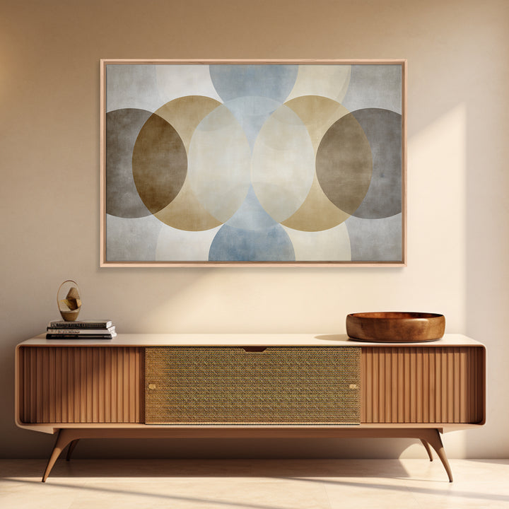 Balanced Geometric Forms Symbolizing Fairness Framed Canvas Print, Law Office Art, Office, Office Decor, Fine Art, Counsel, LOA-3x2-9
