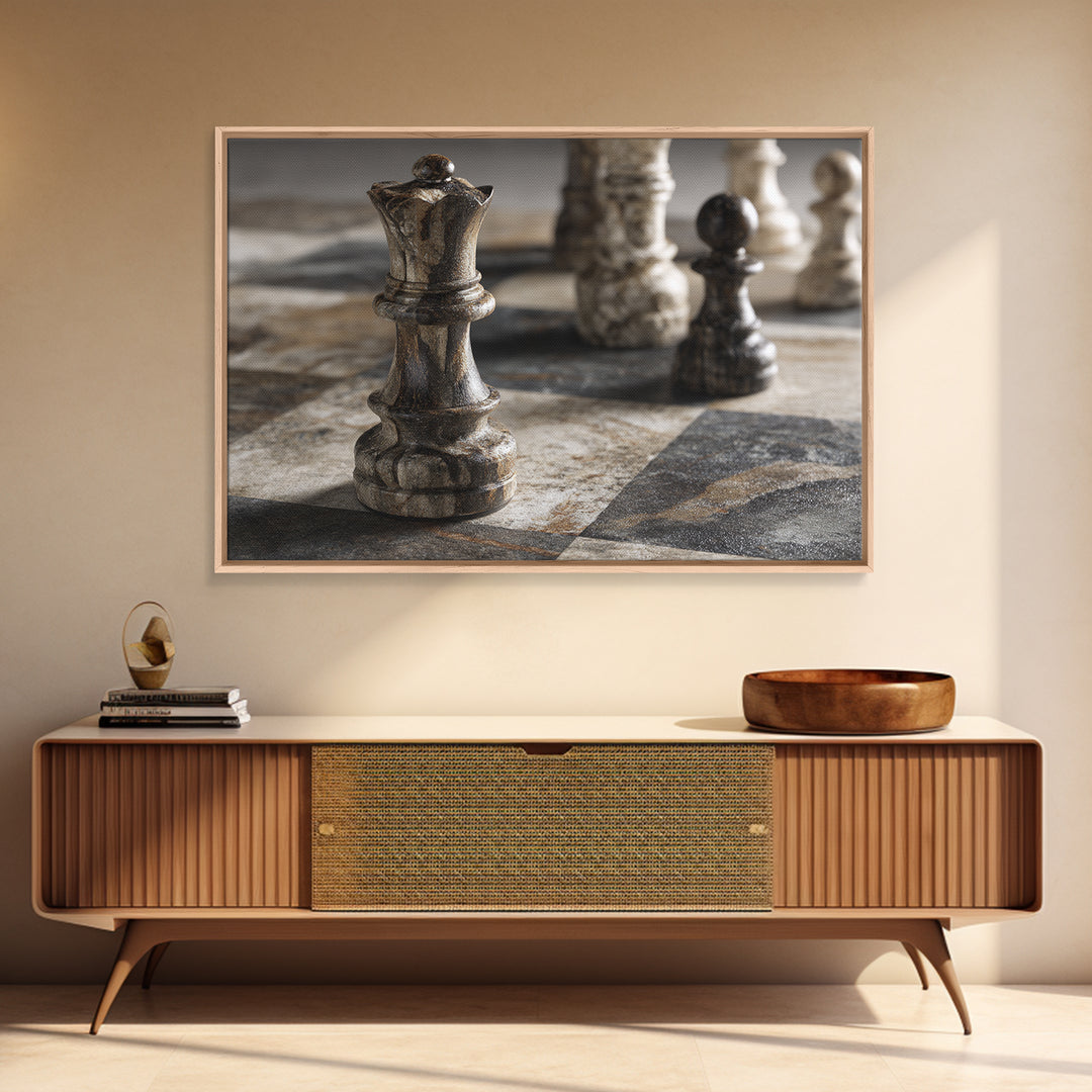Single Chess King Canvas Print, Law Office Art, Bookish Wall Art, Office Decor, Fine Art, Counsel, Lawyer Office Decor, LOA-3x2-98