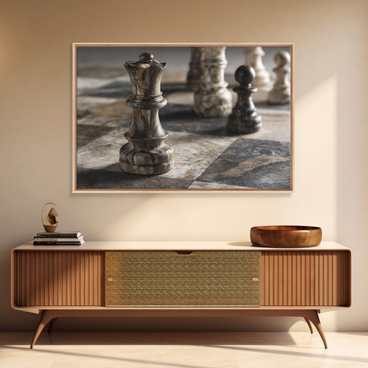 Single Chess King Canvas Print, Law Office Art, Bookish Wall Art, Office Decor, Fine Art, Counsel, Lawyer Office Decor, LOA-3x2-98