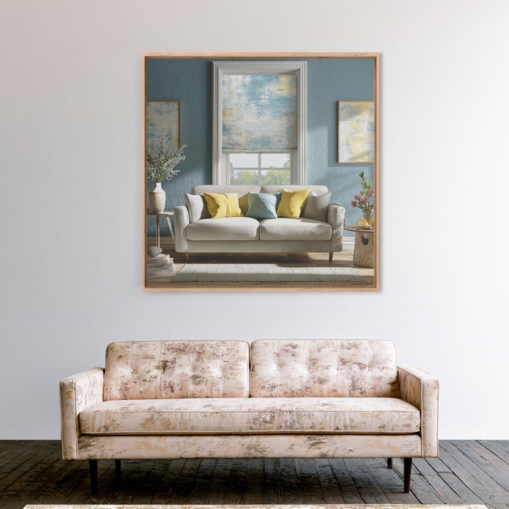 Linen Texture Abstract Canvas Print, Laundry Room Art, New Home Gift, Living Room Decor, Abstract Art, Clean, LRA-1x1-36