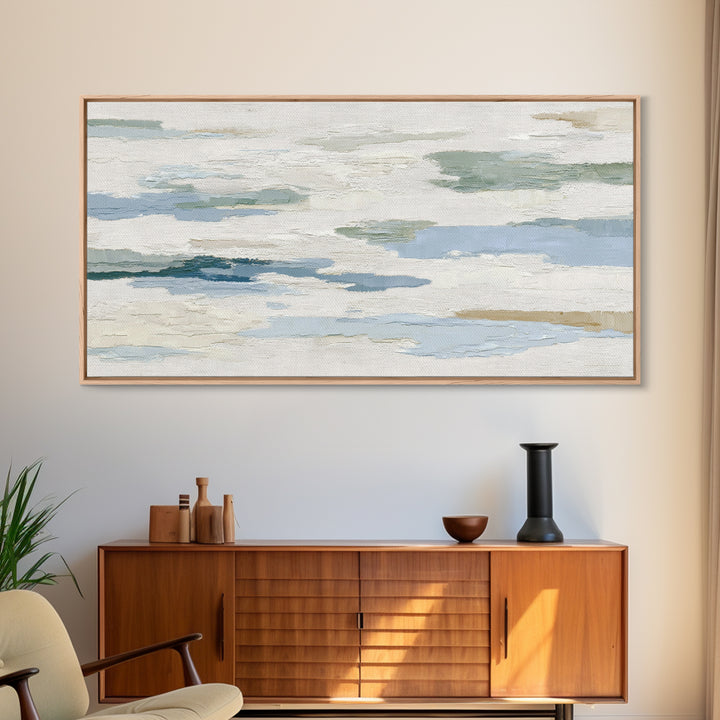 Linen Texture Abstract Canvas Print, Laundry Room Art, Living Room Decor, Abstract Art, Clean, Farmhouse Decor, LRA-2x1-32