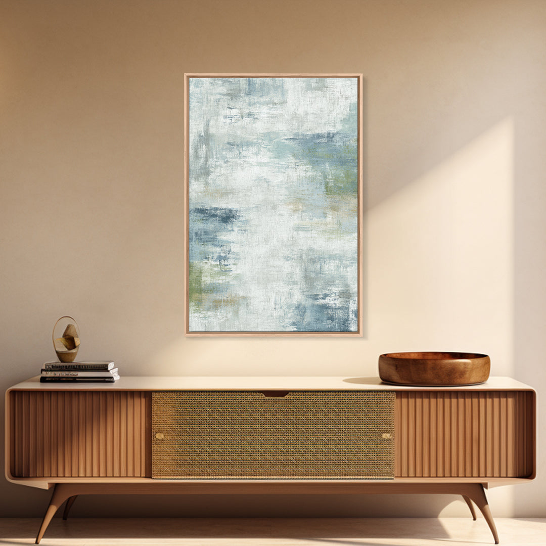 Linen Texture Abstract Framed Canvas Print, Laundry Room Art, Digital Wall Art, Living Room Decor, Abstract Art, Clean, LRA-2x3-20
