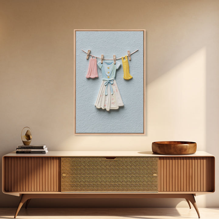 Farmhouse Laundry Sign Ornament Without Words Canvas Print, Laundry Room Art, Fine Art Print, Living Room Decor, Clean, LRA-2x3-27