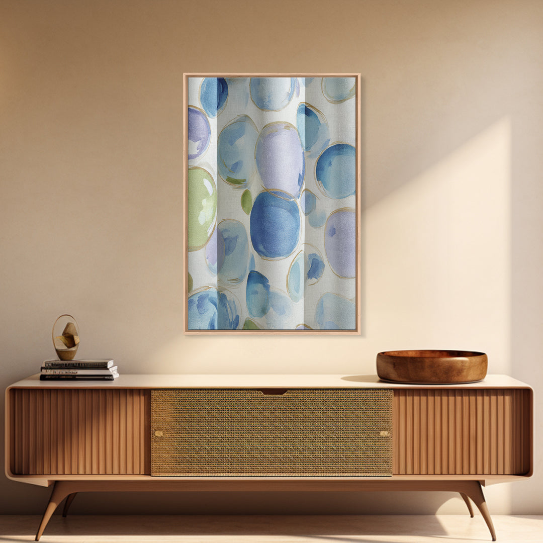 Soap Bubbles Rendered as Playful Abstract Circles Canvas Print, Laundry Room Art, Home Decor, Living Room Decor, Clean, LRA-2x3-38