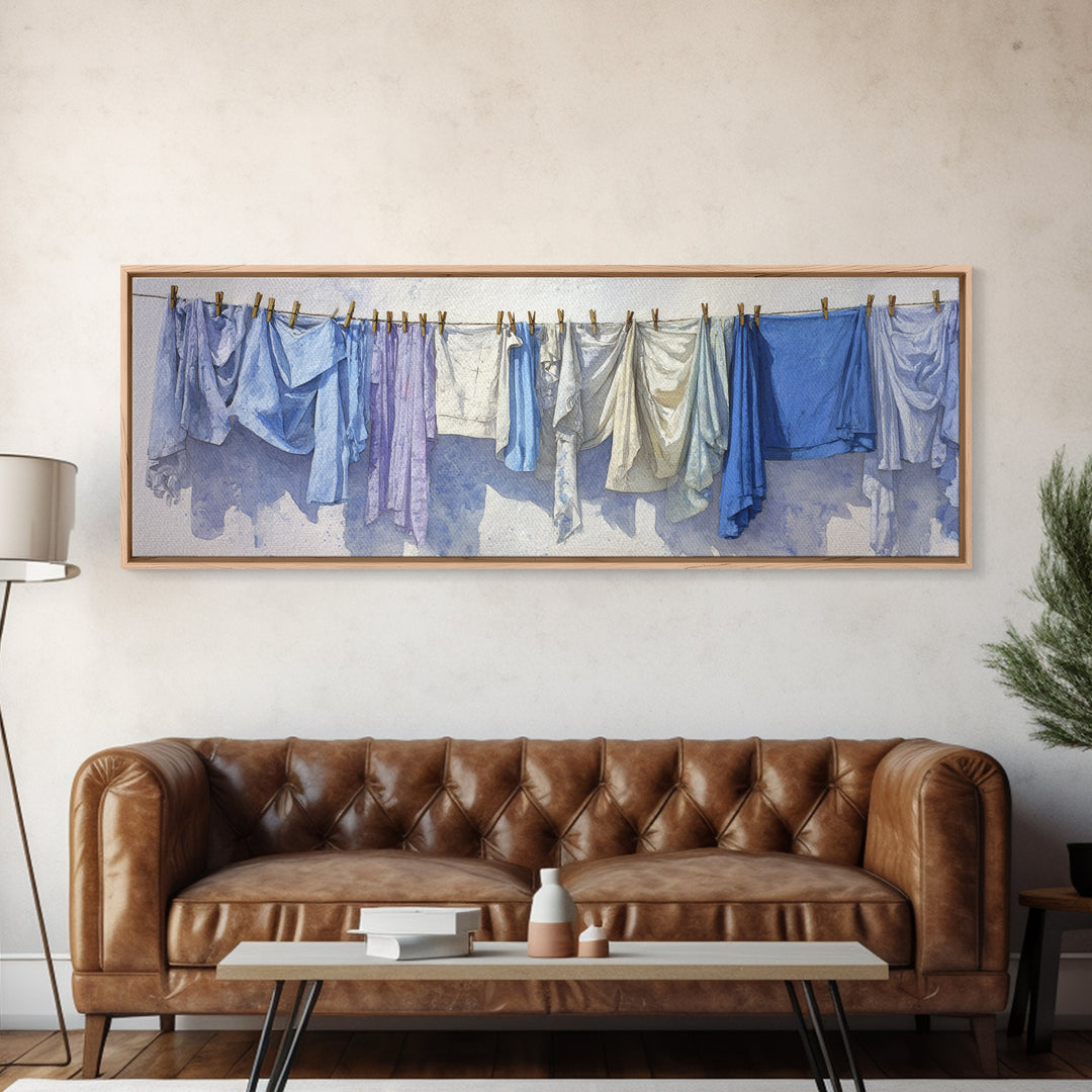 Linen Texture Abstract Canvas Print, Laundry Room Art, Modern Decor, Living Room Decor, Fine Art, Clean, Wall Decor, Painting, LRA-3x1-100