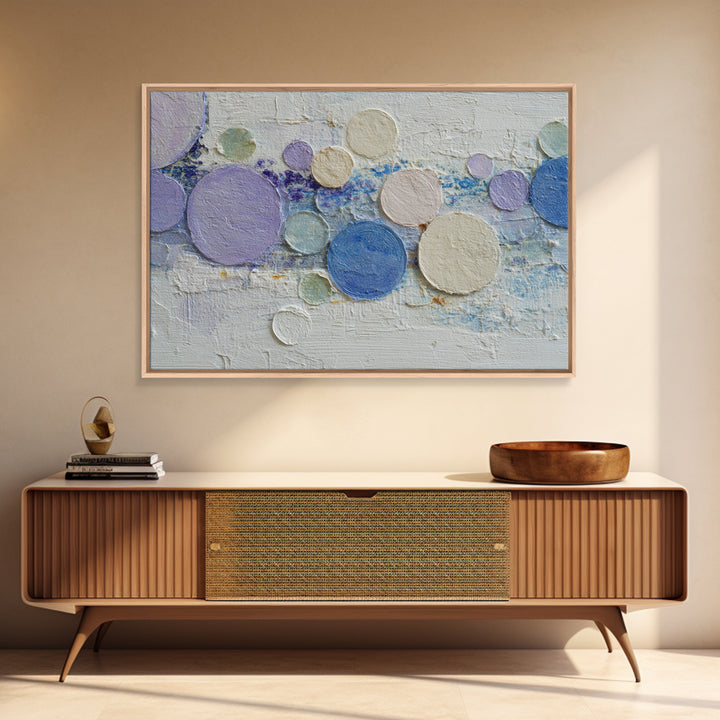 Soap Bubbles Rendered as Playful Abstract Circles Canvas Print, Laundry Room Art, Farmhouse Decor, Living Room Decor, Clean, LRA-3x2-10