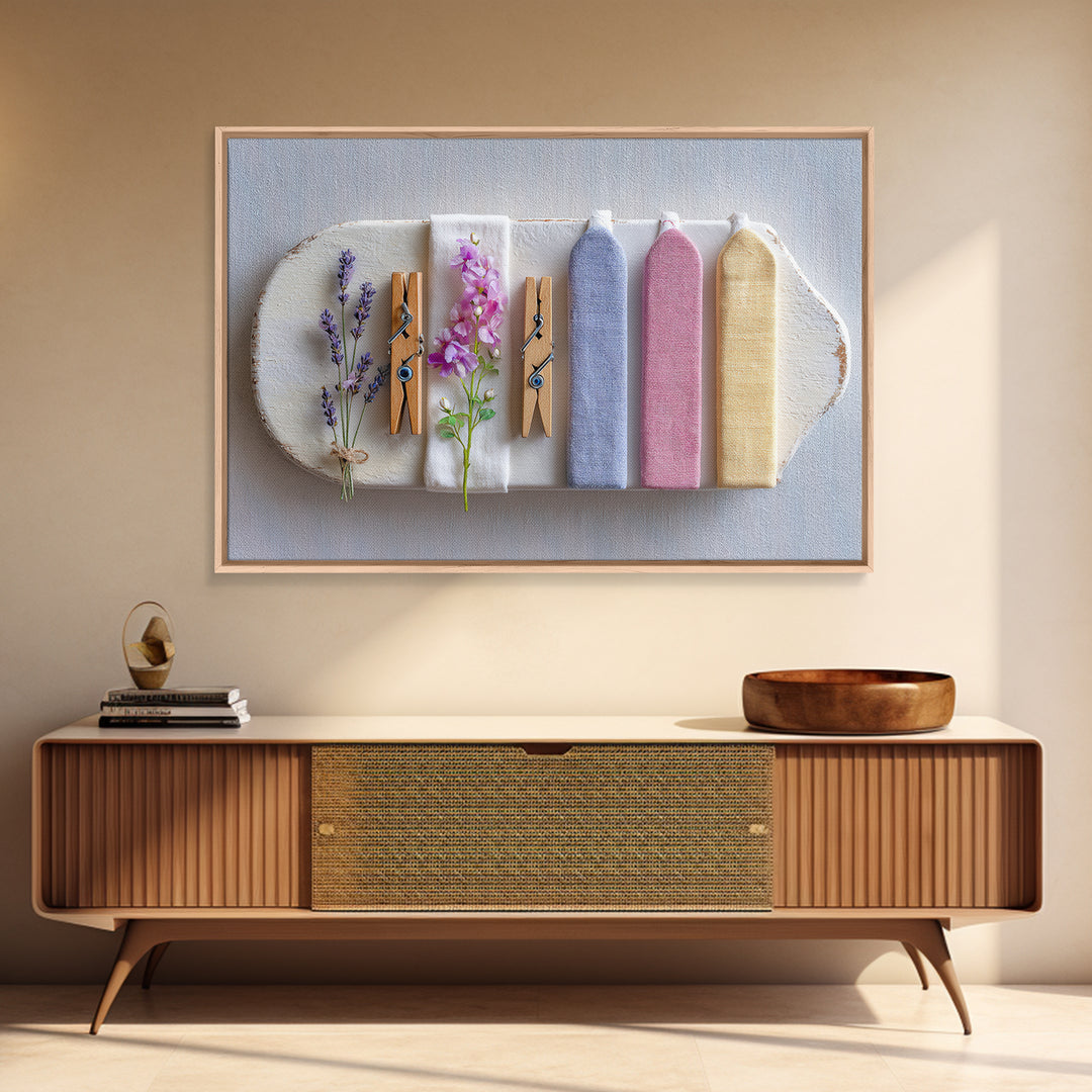 Ironing Board Still Life Canvas Print, Laundry Room Art, Retro Wall Art, Living Room Decor, Fine Art, Clean, Digital Art Print, LRA-3x2-52