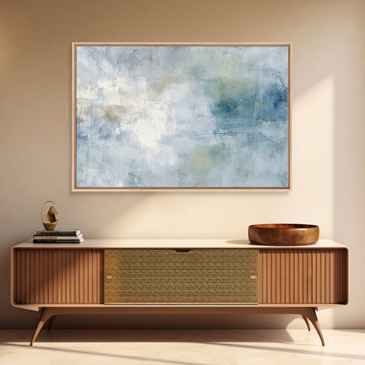 Linen Texture Abstract Framed Canvas Print, Laundry Room Art, Gallery Decor, Living Room Decor, Fine Art, Clean, LRA-3x2-64
