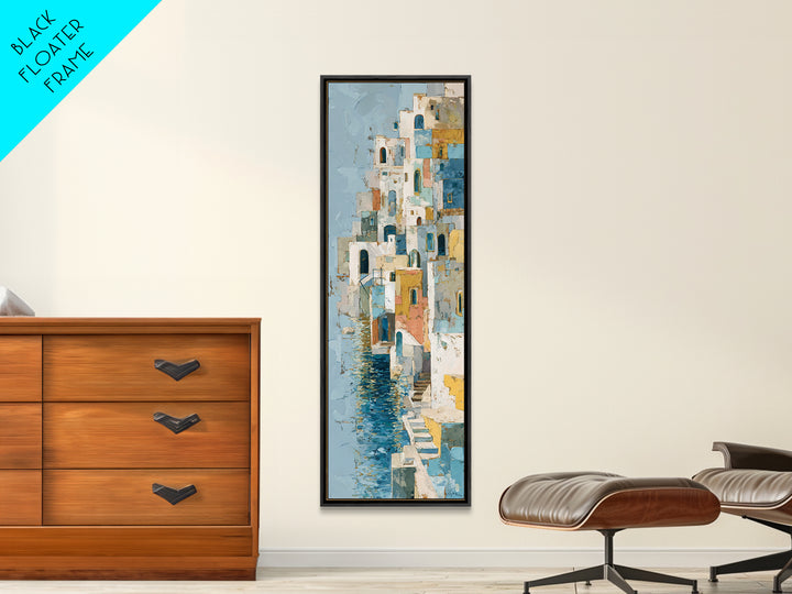 Coastal Cliffs with Sparkling Blue Water Canvas Print, Mediterranean Art, Neutral Decor, Living Room Decor, Fine Art, Azure, MAR-1x3-32