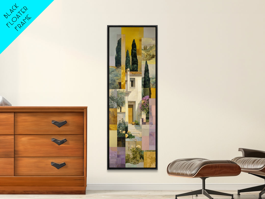 Olive Grove under Pale Morning Light Canvas Print, Mediterranean Art, Wall Decor, Living Room Decor, Fine Art, Azure, MAR-1x3-77