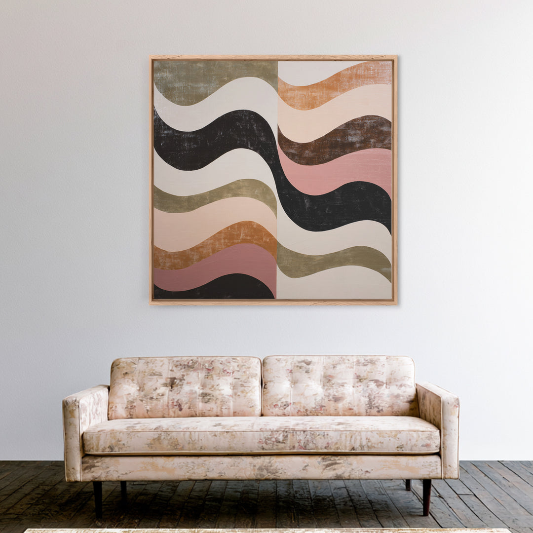 Abstract Wave Forms Canvas Print, Master Bedroom, Wall Art Prints, Bedroom Decor, Abstract Art, Sanctuary, Farmhouse Wall Art, MAS-1x1-20