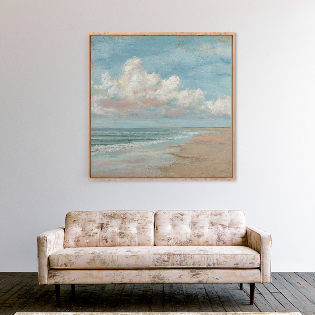 Hotel Coastal Landscape Canvas Print, Master Bedroom, Luxury Decor, Bedroom Decor, Fine Art, Sanctuary, Wedding Decor, MAS-1x1-45