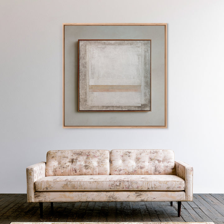Minimal Two Figure Line Drawing Framed Canvas Print, Master Bedroom, Textured Painting, Bedroom Decor, Fine Art, Sanctuary, MAS-1x1-53