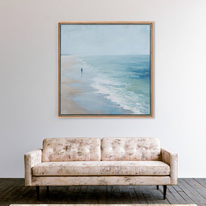 Hotel Coastal Landscape Framed Canvas Print, Master Bedroom, Wall Art, Bedroom Decor, Fine Art, Sanctuary, Bedroom Wall Art, MAS-1x1-93