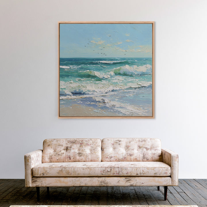 Elegant Moonlit Ocean Horizon Canvas Print, Master Bedroom, Wedding Decor, Bedroom Decor, Sanctuary, Rustic Home Decor, MAS-1x1-97