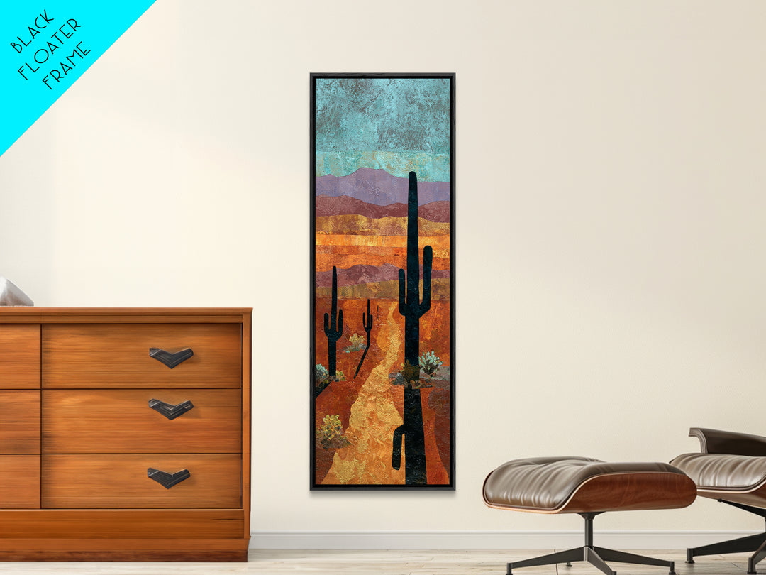 Quiet Desert Dusk Canvas Print, Master Bedroom, Above Bed Wall Decor, Bedroom Decor, Oil Painting, Sanctuary, Textured Painting, MAS-1x3-22