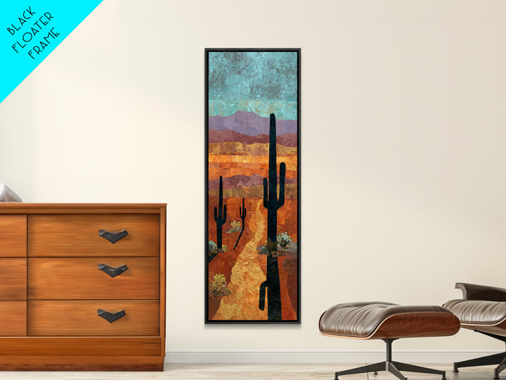 Quiet Desert Dusk Canvas Print, Master Bedroom, Above Bed Wall Decor, Bedroom Decor, Oil Painting, Sanctuary, Textured Painting, MAS-1x3-22