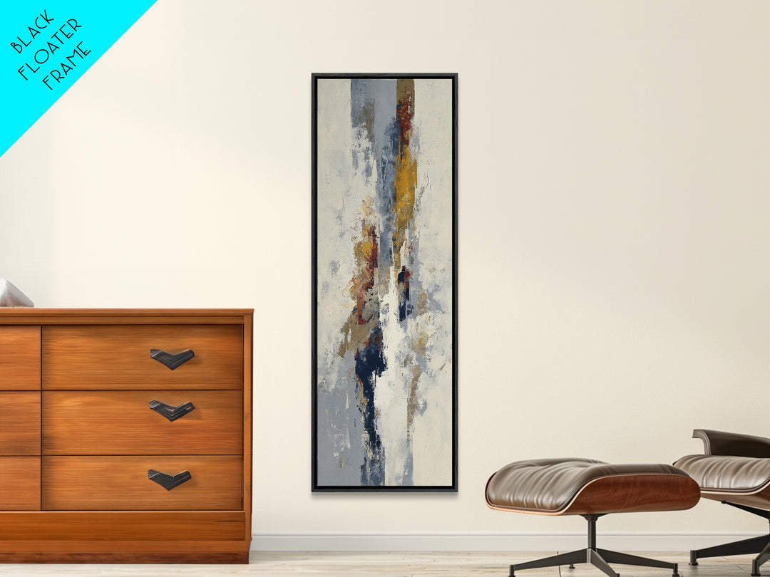 Large Cream Abstract Framed Canvas Print, Master Bedroom, Textured Painting, Bedroom Decor, Abstract Art, Sanctuary, Wall Decal, MAS-1x3-29