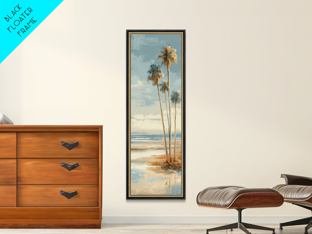 Hotel Coastal Landscape Canvas Print, Master Bedroom, Farmhouse Wall Art, Bedroom Decor, Oil Painting, Sanctuary, MAS-1x3-33