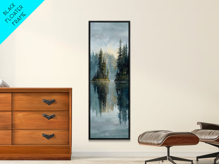 Serene Lake with Pale Morning Reflection Canvas Print, Master Bedroom, Bedroom Prints, Bedroom Decor, Fine Art, Sanctuary, MAS-1x3-43