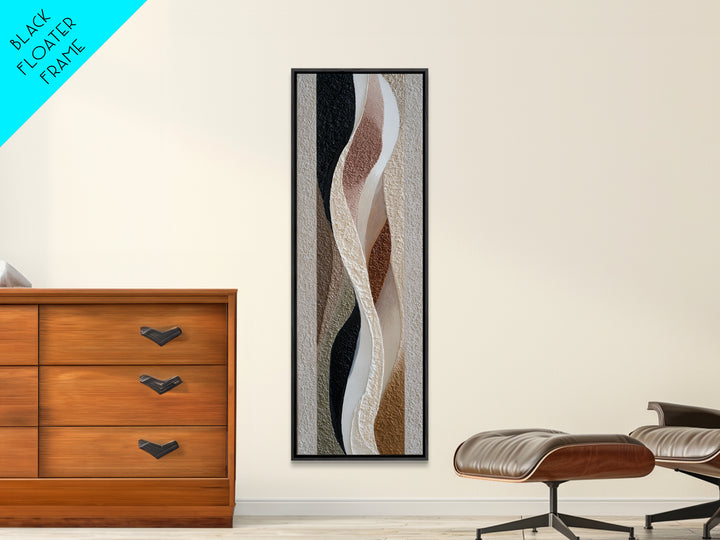 Abstract Wave Forms Framed Canvas Print, Master Bedroom, Wall Art Bedroom, Bedroom Decor, Sanctuary, Statement Artwork, MAS-1x3-80