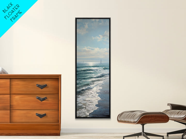 Elegant Moonlit Ocean Horizon Canvas Print, Master Bedroom, Printable Art, Bedroom Decor, Fine Art, Sanctuary, Wall Art Bedroom, MAS-1x3-85