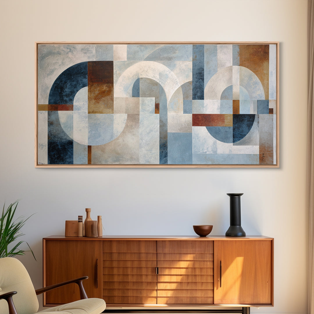 Large Cream Abstract Framed Canvas Print, Master Bedroom, Bedroom Decor, Abstract Art, Sanctuary, Farmhouse Wall Art, MAS-2x1-13