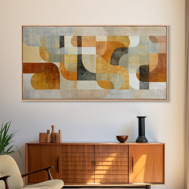 Soft Abstract Linen Texture Framed Canvas Print, Master Bedroom, Wall Decal, Bedroom Decor, Abstract Art, Sanctuary, MAS-2x1-23