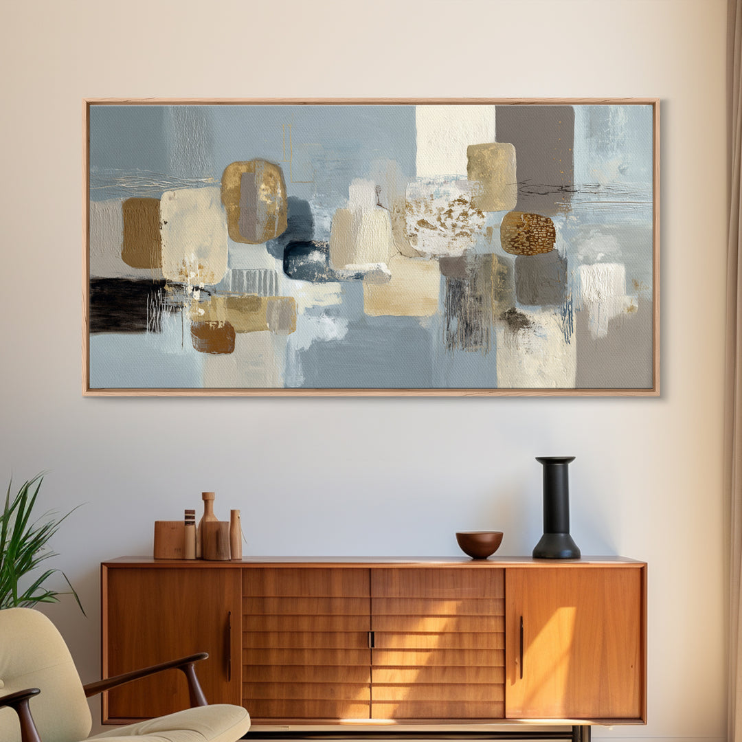 Minimal Stone Shapes Canvas Print, Master Bedroom, Home Decor, Bedroom Decor, Abstract Art, Sanctuary, Bedroom Wall Decor, MAS-2x1-36