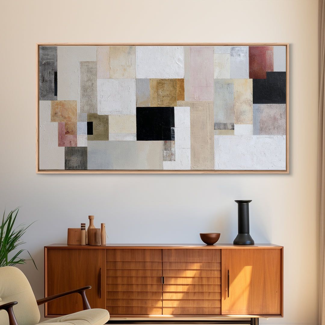 Large Cream Abstract Canvas Print, Master Bedroom, Farmhouse Decor, Bedroom Decor, Abstract Art, Sanctuary, Above Bed Wall Art, MAS-2x1-61