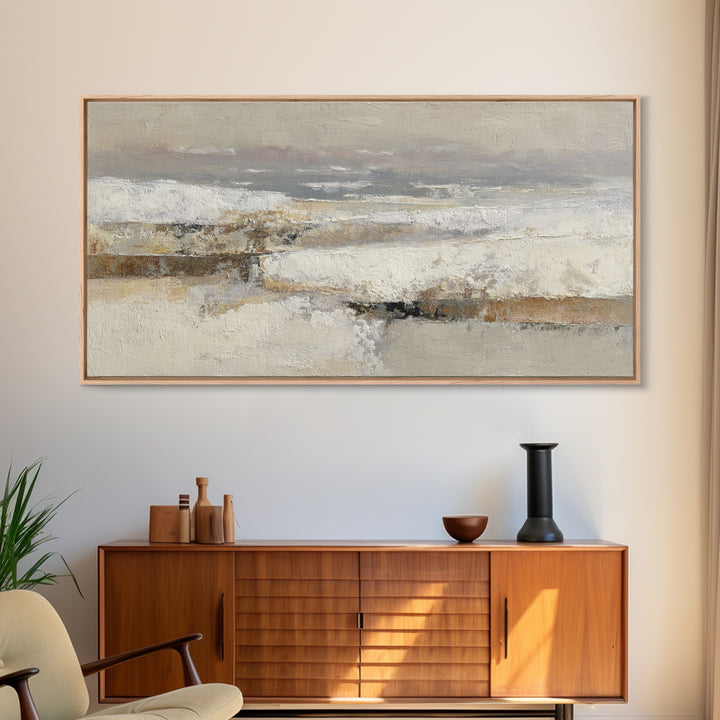 Minimal Stone Shapes Framed Canvas Print, Master Bedroom, Bedroom Prints, Bedroom Decor, Abstract Art, Sanctuary, Gallery Decor, MAS-2x1-84