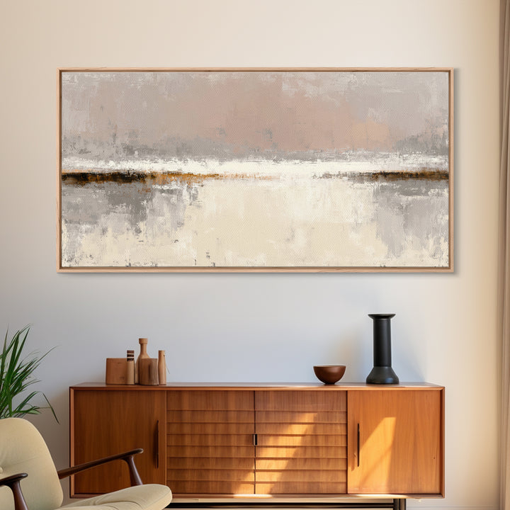 Minimal Two Figure Line Drawing Framed Canvas Print, Master Bedroom, Rustic Home Decor, Bedroom Decor, Oil Painting, Sanctuary, MAS-2x1-97