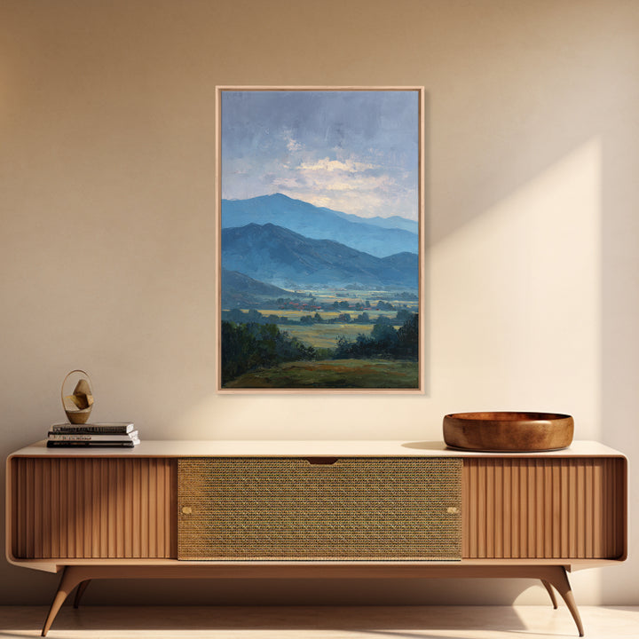 Soft Mountain Ridge Framed Canvas Print, Master Bedroom, Wedding Decor, Bedroom Decor, Fine Art, Sanctuary, Rustic Home Decor, MAS-2x3-21