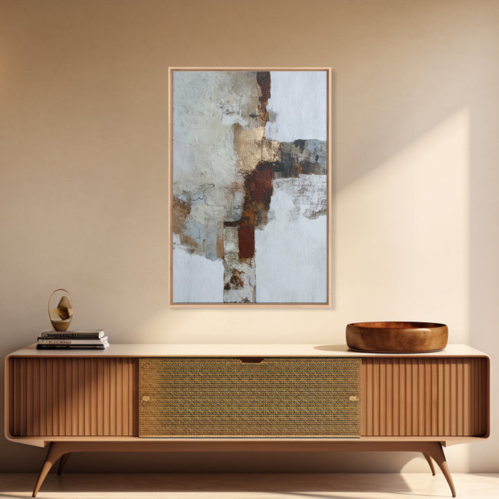 Large Cream Abstract Framed Canvas Print, Master Bedroom, Bedroom Decor, Sanctuary, Living Room Prints, Wall Decor Bedroom, MAS-2x3-25