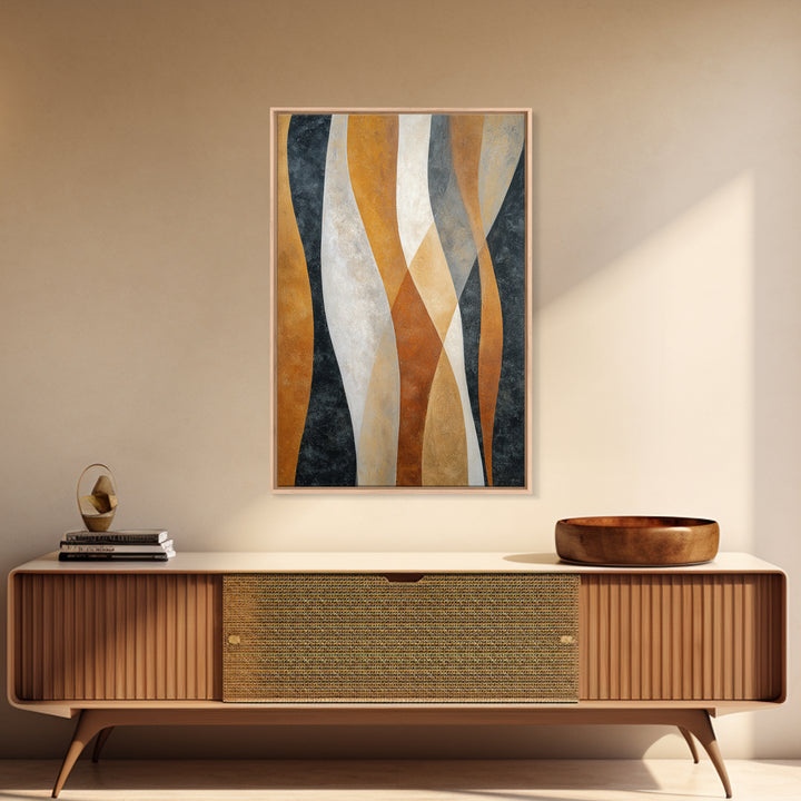 Abstract Wave Forms Framed Canvas Print, Master Bedroom, Wall Art Bedroom, Bedroom Decor, Sanctuary, Statement Artwork, MAS-2x3-28