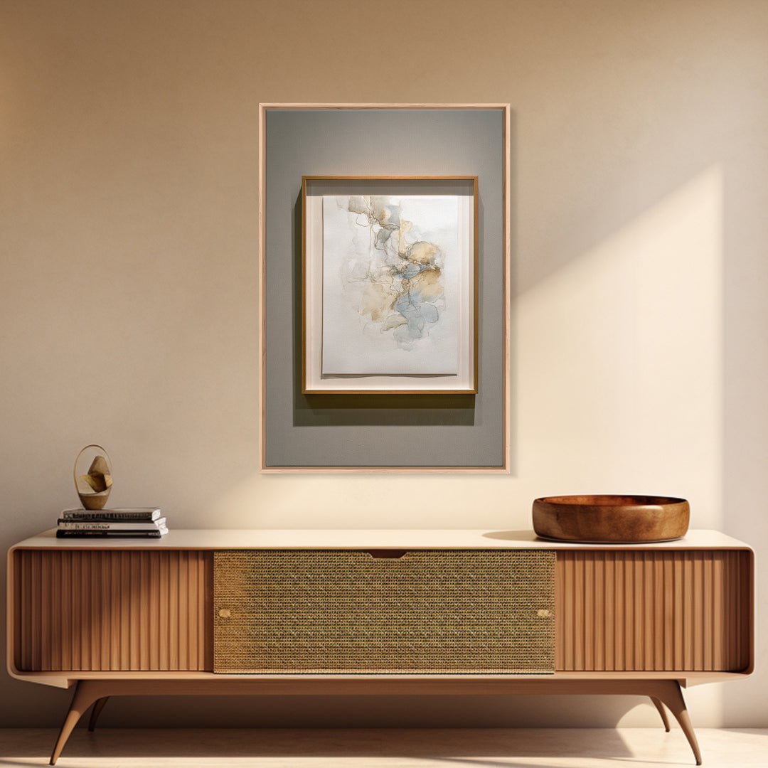 Minimal Two Figure Line Drawing Framed Canvas Print, Master Bedroom, Farmhouse Decor, Bedroom Decor, Fine Art, Sanctuary, MAS-2x3-37