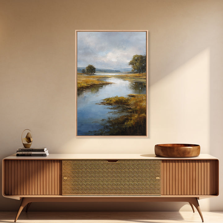 Serene Lake with Pale Morning Reflection Canvas Print, Master Bedroom, Printable Art, Bedroom Decor, Fine Art, Sanctuary, MAS-2x3-39