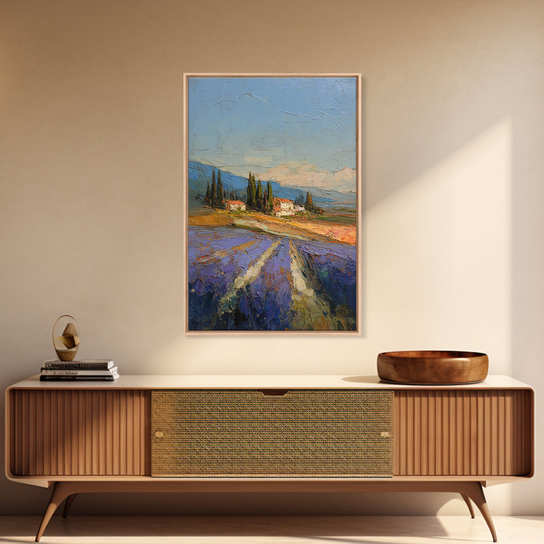 Lavender Field at Twilight Canvas Print, Master Bedroom, Art Print, Bedroom Decor, Fine Art, Sanctuary, Above Bed Decor, MAS-2x3-50