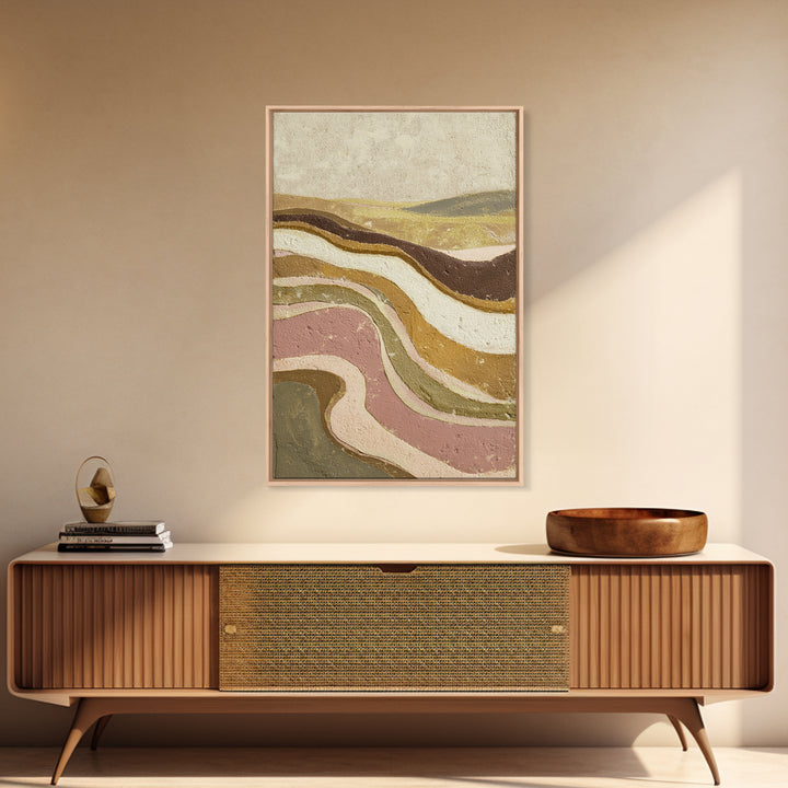 Gold Accented Abstract Arches Framed Canvas Print, Master Bedroom, Wall Art Prints, Bedroom Decor, Abstract Art, Sanctuary, MAS-2x3-64