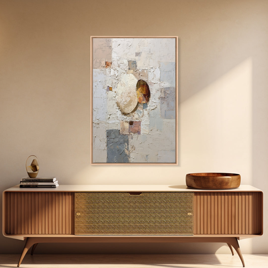 Minimal Stone Shapes Canvas Print, Master Bedroom, Wedding Decor, Bedroom Decor, Fine Art, Sanctuary, Rustic Home Decor, MAS-2x3-72