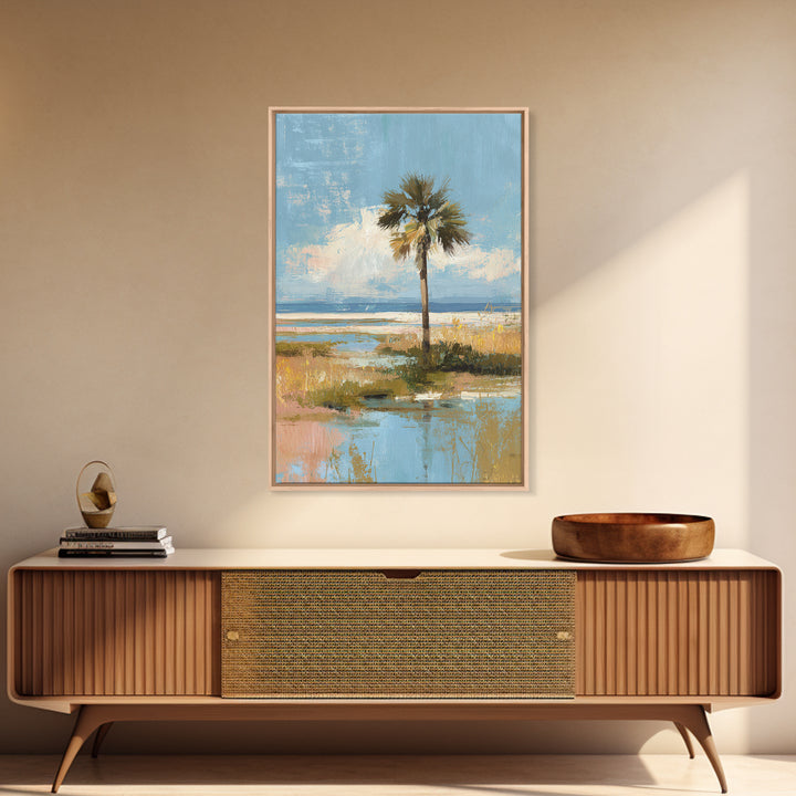 Hotel Coastal Landscape Canvas Print, Master Bedroom, Living Room Prints, Bedroom Decor, Watercolor Art, Sanctuary, MAS-2x3-77