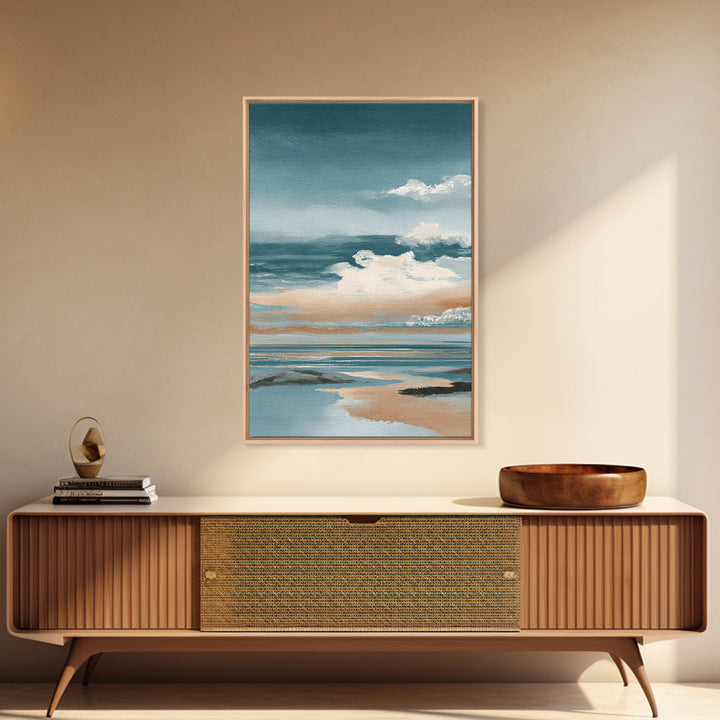 Elegant Moonlit Ocean Horizon Canvas Print, Master Bedroom, Printable Art, Bedroom Decor, Fine Art, Sanctuary, Wall Art Bedroom, MAS-2x3-9