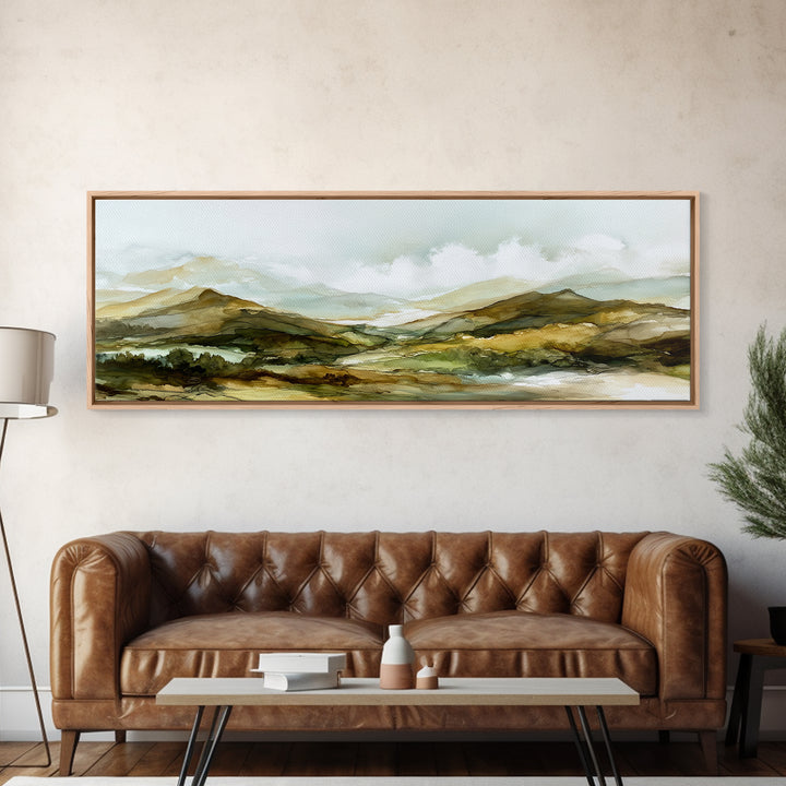 Soft Mountain Ridge Canvas Print, Master Bedroom, Wall Decor Bedroom, Bedroom Decor, Fine Art, Sanctuary, Fine Art Print, MAS-3x1-29