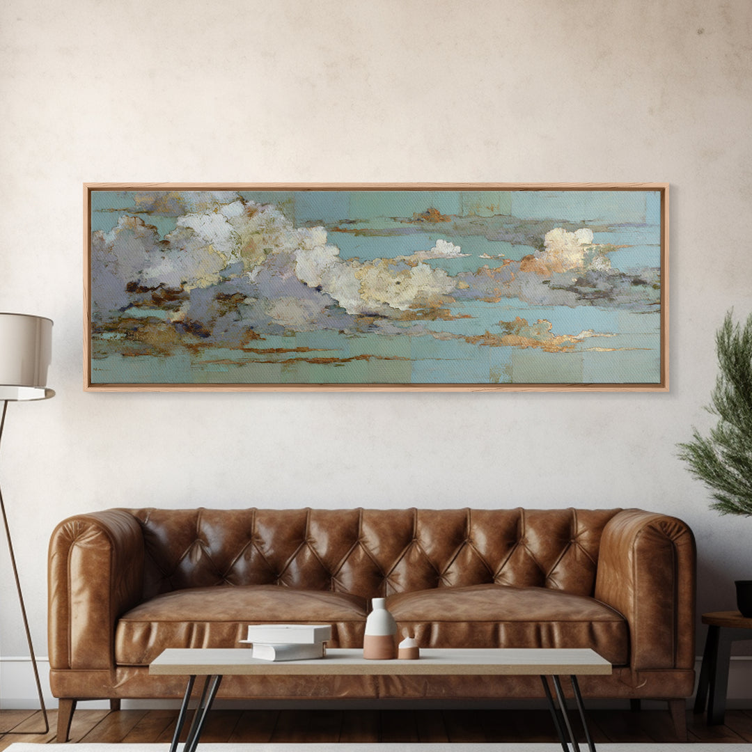 Blush and Taupe Cloudscape Canvas Print, Master Bedroom, Living Room Prints, Bedroom Decor, Fine Art, Sanctuary, Modern Decor, MAS-3x1-46