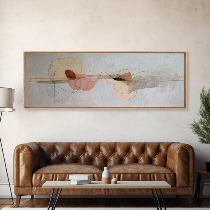 Minimal Two Figure Line Drawing Framed Canvas Print, Master Bedroom, Gallery Decor, Bedroom Decor, Fine Art, Sanctuary, MAS-3x1-69