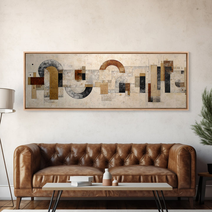 Large Cream Abstract Framed Canvas Print, Master Bedroom, Minimalist Wall Art, Bedroom Decor, Sanctuary, Over Bed Wall Art, MAS-3x1-9